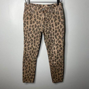 Blank NYC Animal Print‎ Brown The Reade Crop jeans